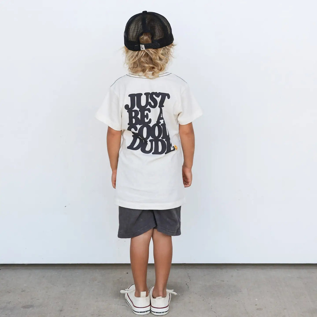 Tiny Whales – Good Dude Short Sleeve Tee in Natural