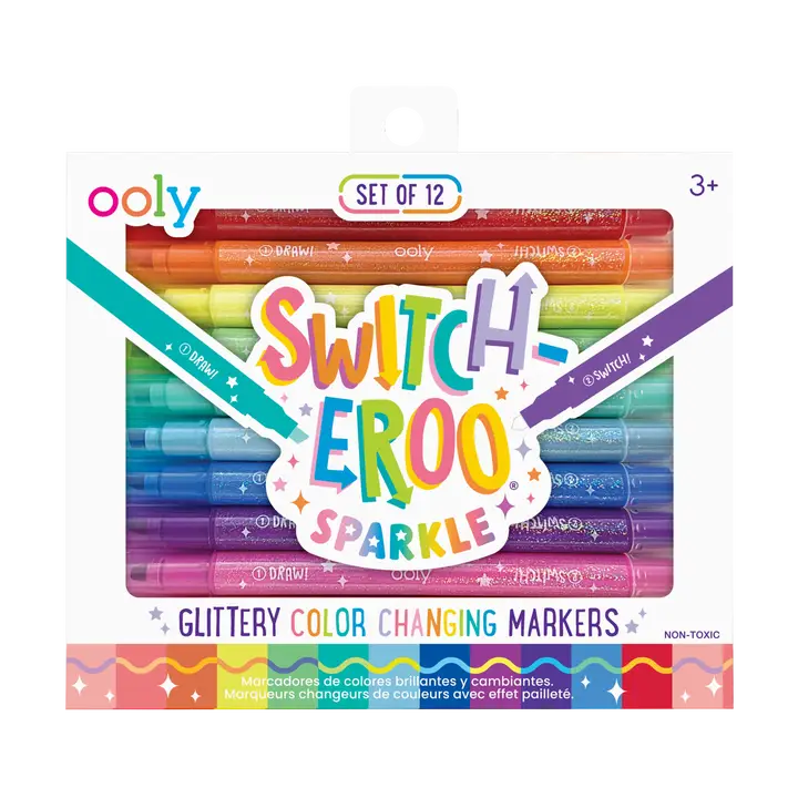 Ooly – Switch-eroo! Sparkle Color Changing Markers (Set of 12)