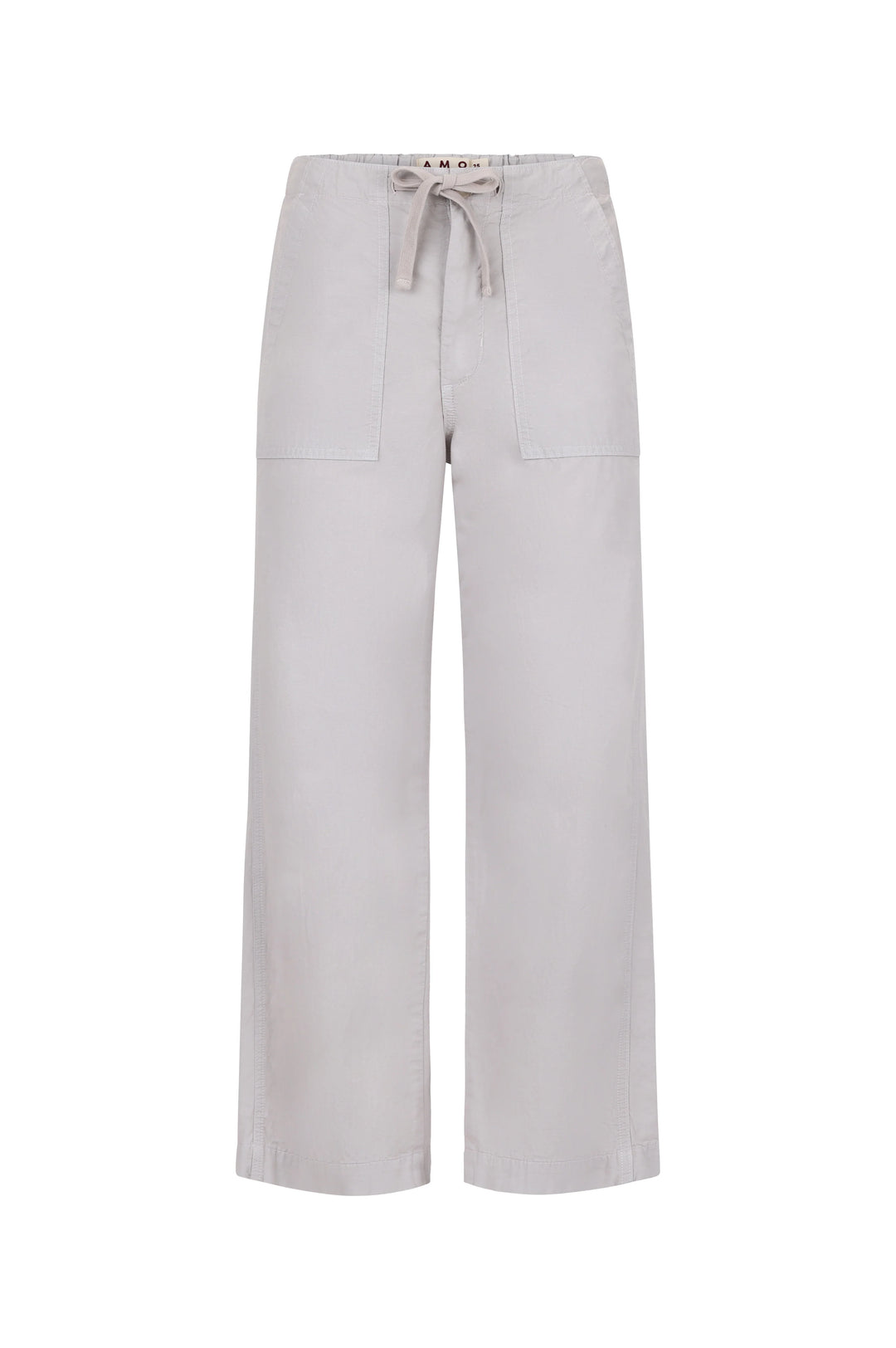 AMO Denim – Easy Drawstring Slouch Crop in Grey Quartz