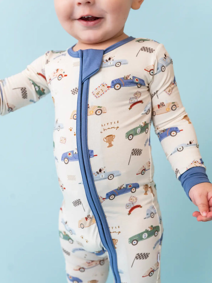 Bird and Bean – Bamboo Zip Sleeper in Little Racer