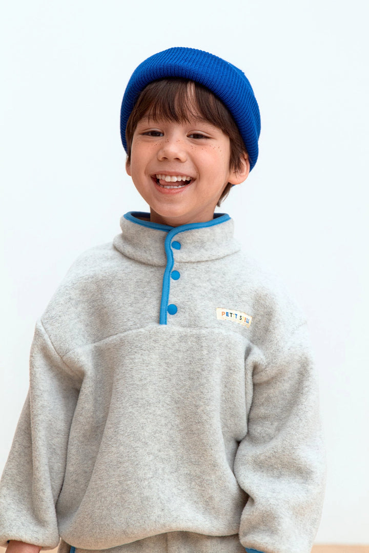 Petit Stella - Fleece Play Set in Grey / Cobalt