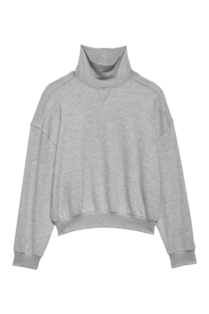 DONNI – Eco Terry Funnel Neck in Heather Grey