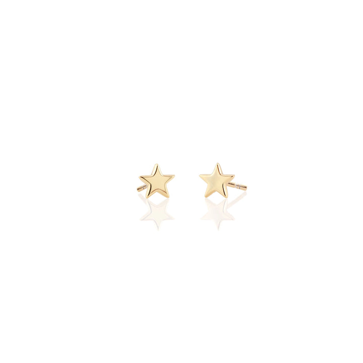 Kris Nations – Tiny Star Stud Earrings in 18K Gold Vermeil