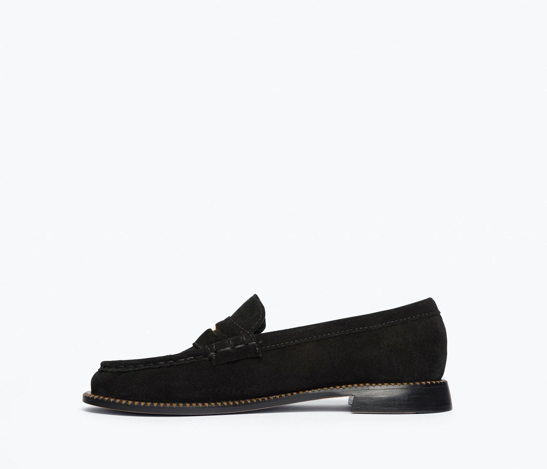 Freda Salvador – Elba Penny Loafer in Black Suede