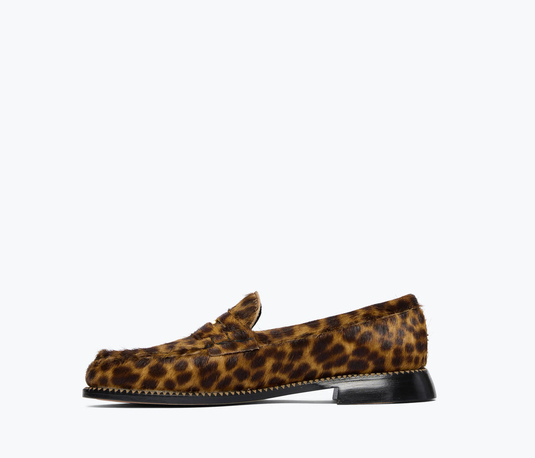 Freda Salvador – Elba Penny Loafer in Leopard Haircalf