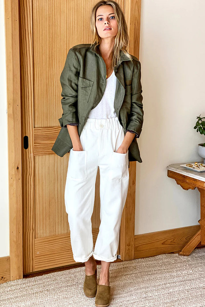 Emerson Fry - Little Army Jacket in Green Linen