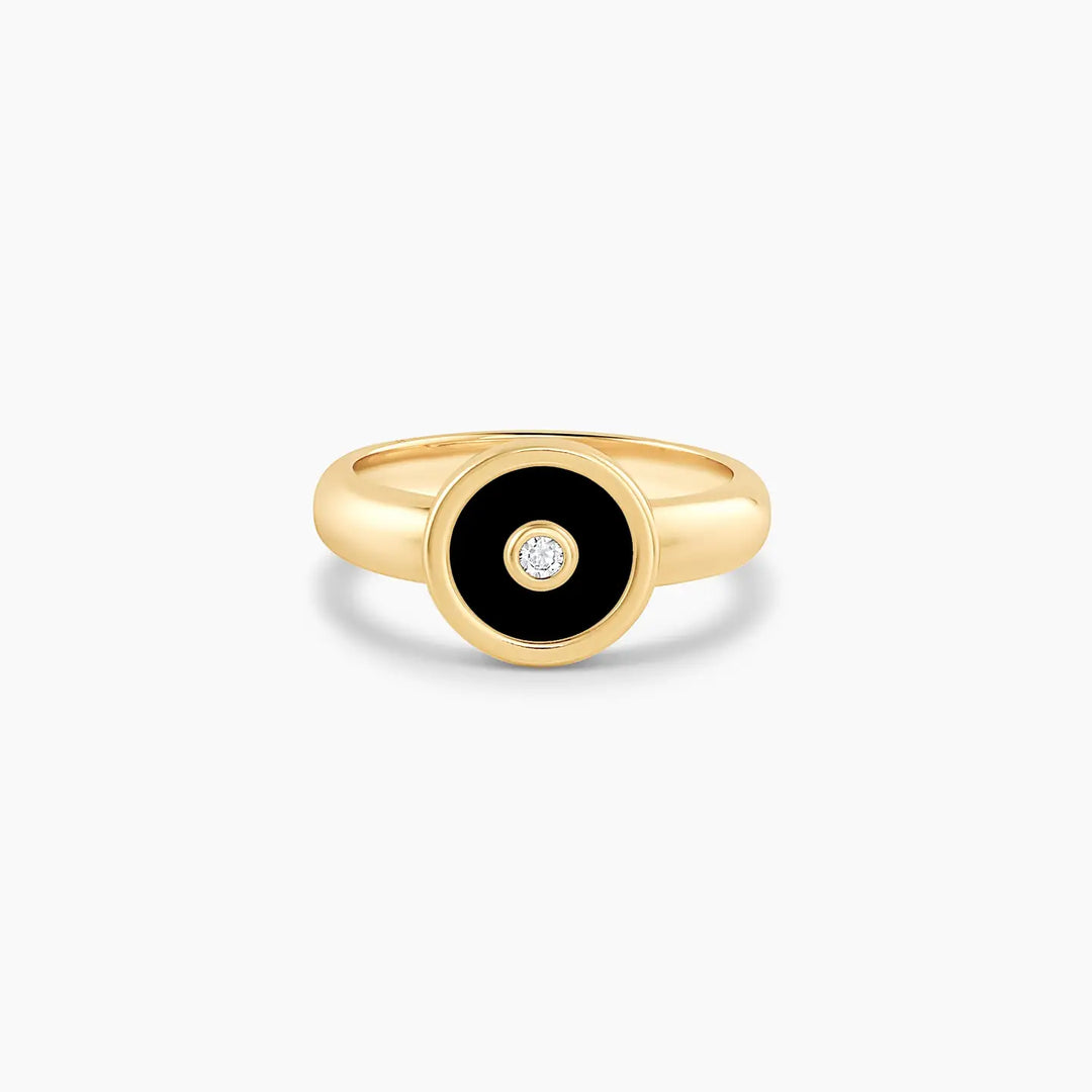 Thatch - Balia Stone + Black Enamel Ring