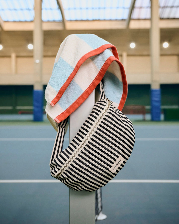 Rivedroite – Custine Waist Bag in Black and White Stripe