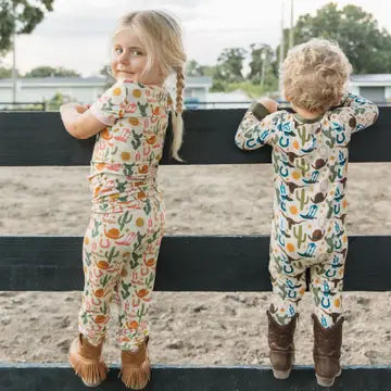 Emerson and Friends - Howdy Western Bamboo Convertible Baby Pajamas