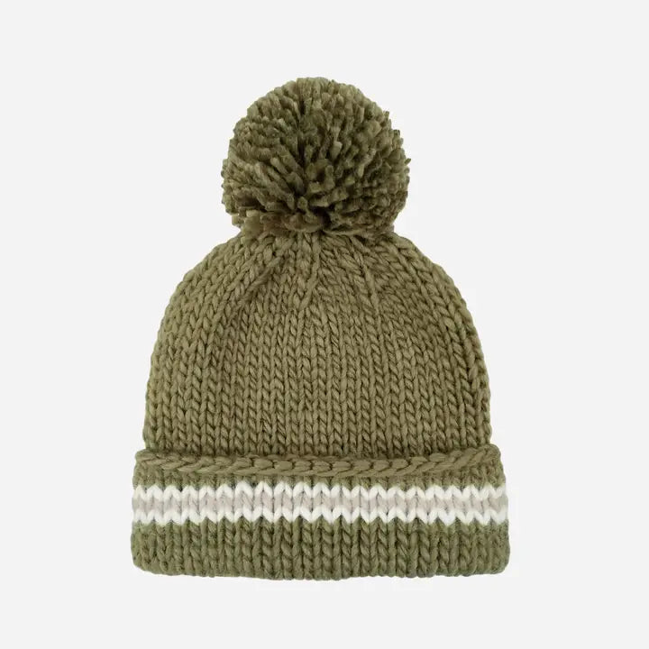 The Blueberry Hill - Varsity Baby Beanie in Moss