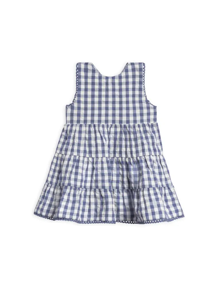 Colored Organics - Zoey Seersucker Tiered Dress in Marino Gingham