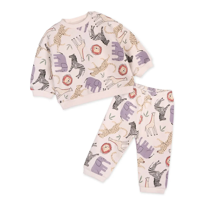 Viverano Organics – Sweatshirt & Jogger Set in Animal Safari