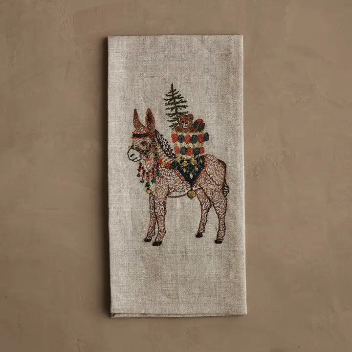 Coral & Tusk – Christmas Donkey Tea Towel