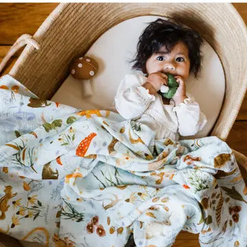 One Canoe Two Paper Co - Flora and Fauna Baby Swaddle