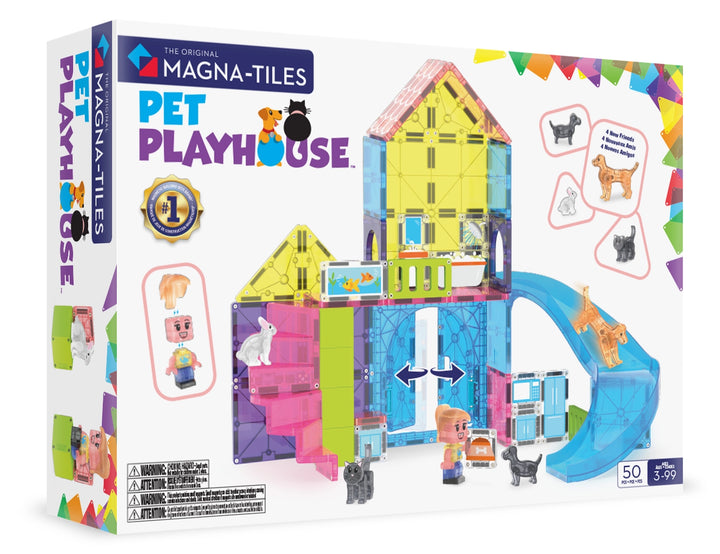 Magna-Tiles - Magna-Tiles Pet Playhouse 50-Piece Set