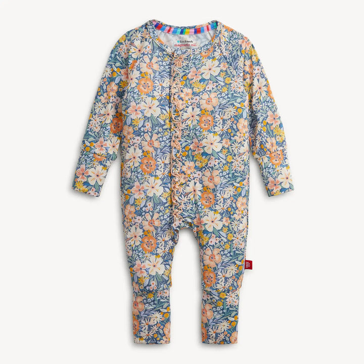 Magnetic Me - Floral Modal Ruffle Coverall