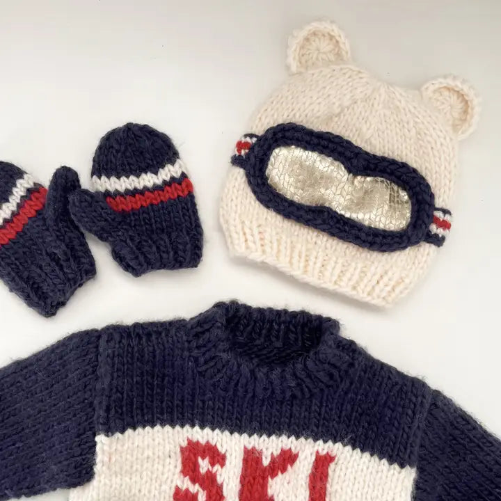 The Blueberry Hill - Ski Goggles Bear Beanie