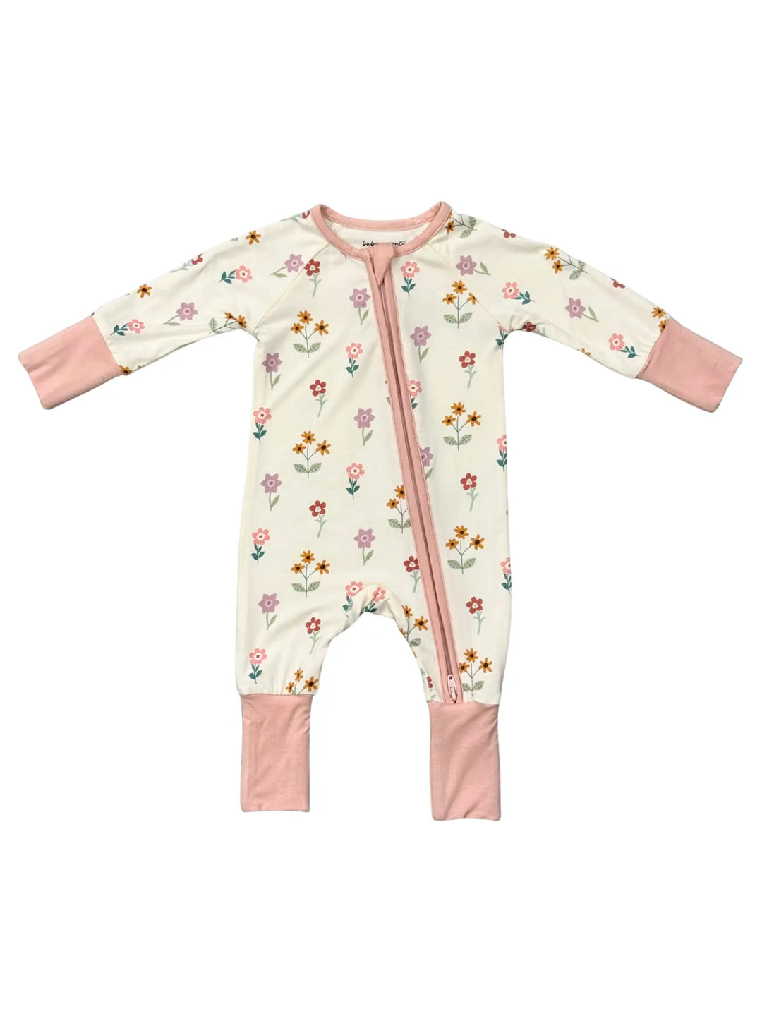 BabySprouts Clothing - Long Sleeve Zip Romper in Meadow Bloom