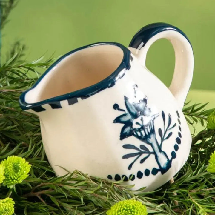 Casa Amarosa – Teal Ceramic Handpainted Milkpot