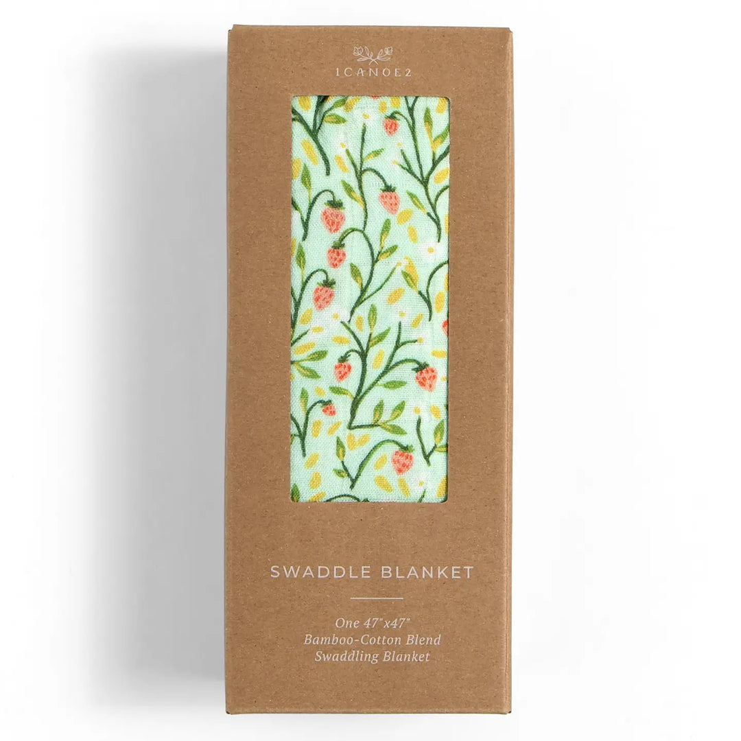 One Canoe Two Paper Co - Strawberry Meadow Baby Swaddle