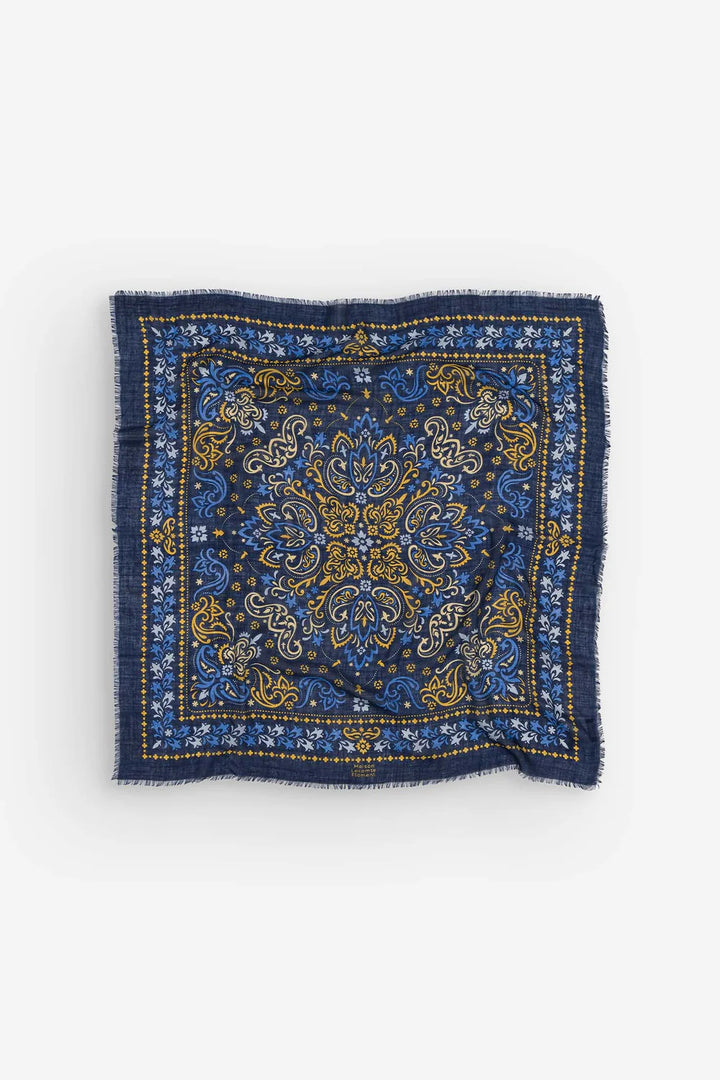 Maison Lecomte Flament – Wool Silk Blend Bandana Scarf in Hossegor