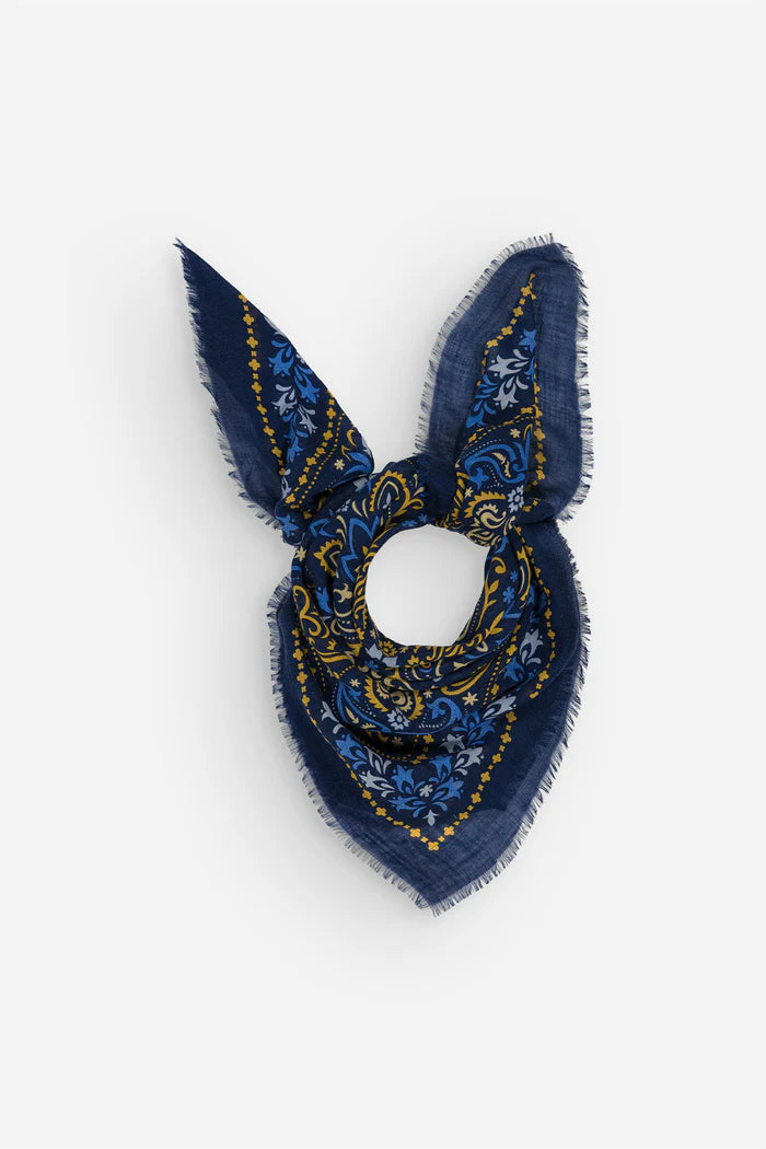 Maison Lecomte Flament – Wool Silk Blend Bandana Scarf in Hossegor
