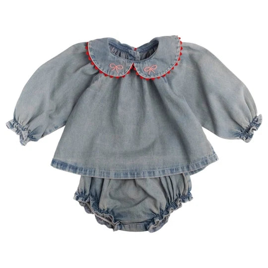 Wild Wawa- Georgina Set in Denim Darling