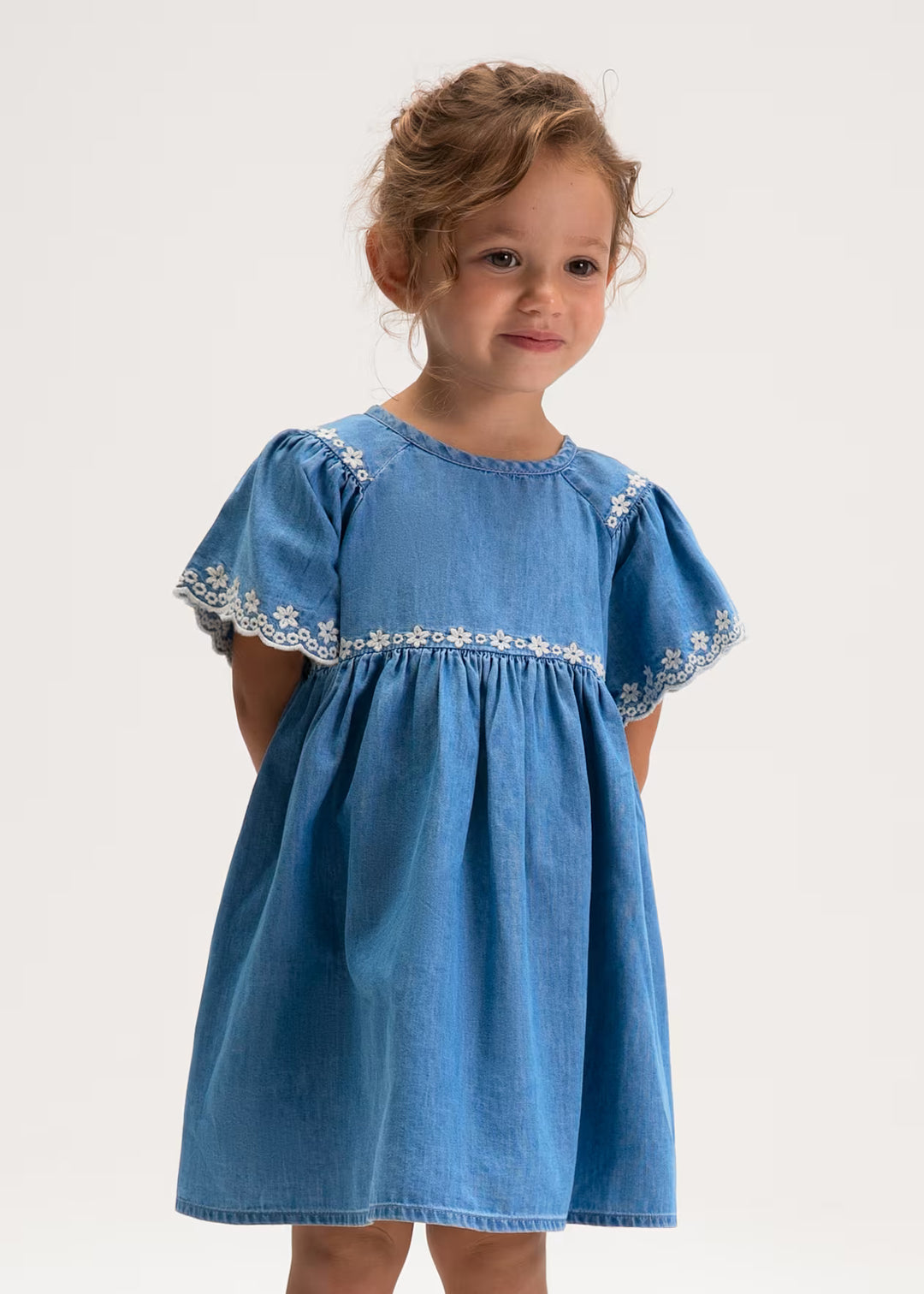 Mayoral – Embroidered Denim Dress