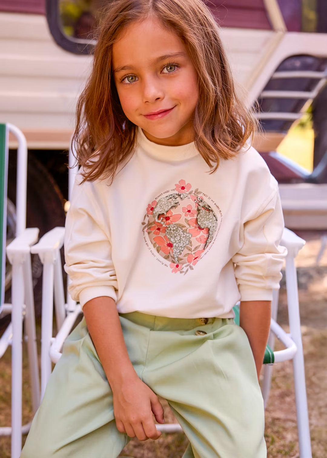 Mayoral – Printed Earth Pullover in Chickpea