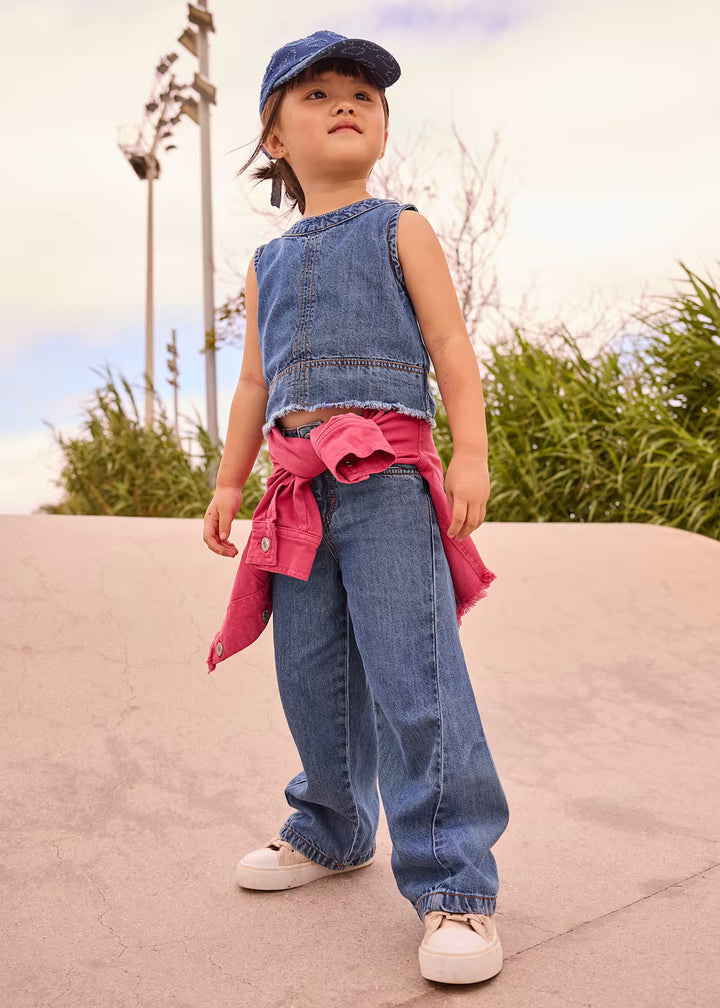 Mayoral – Loose-Fit Wide Jeans in Dark Denim
