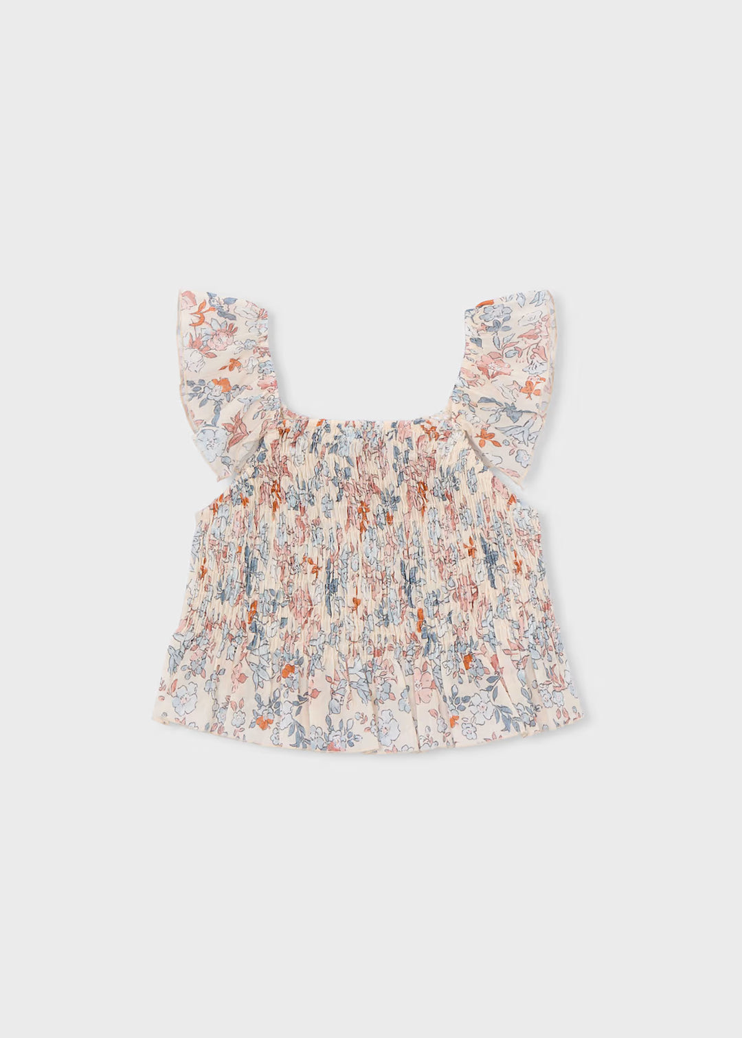 Mayoral – Printed Bambula Top in Salmon