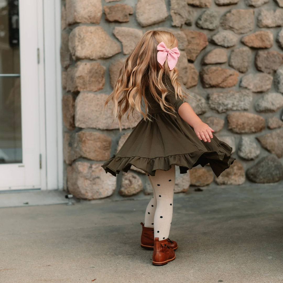 Little Stocking Co. - Knit Tights in Vanilla Dot