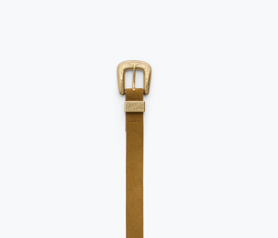 Freda Salvador – Hannah Belt in Biscuit Suede