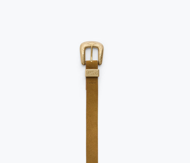 Freda Salvador – Hannah Belt in Biscuit Suede