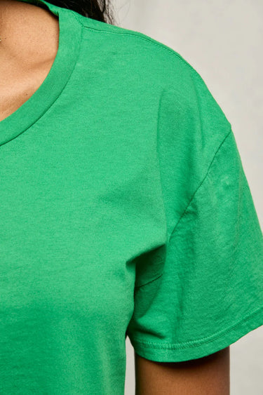 Perfect White Tee - Harley Boxy Crew in Grass