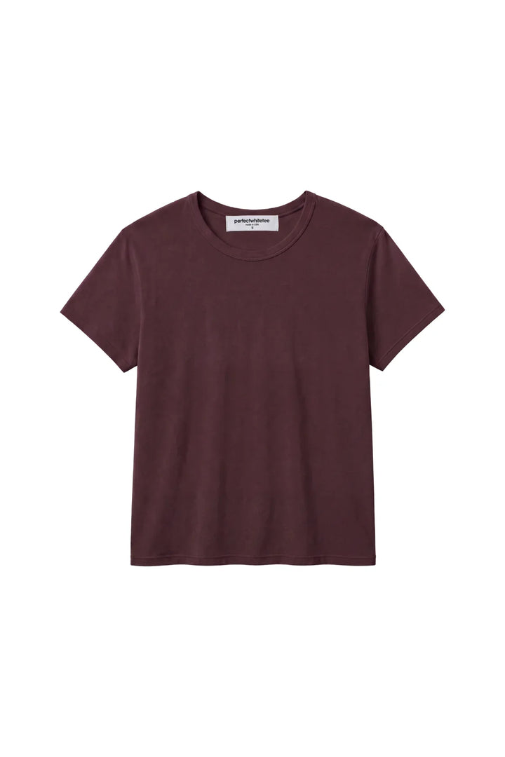 Perfect White Tee - Harley Boxy Crew in Cherry Lacquer