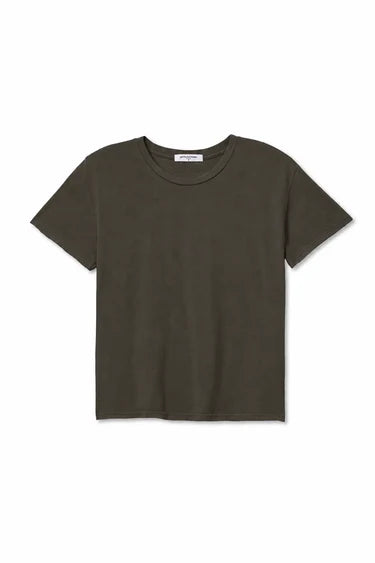 Perfect White Tee - Harley Boxy Crew in Dark Olive