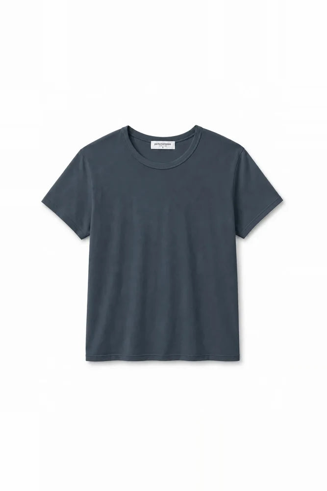 Perfect White Tee - Harley Boxy Crew in Turbulence