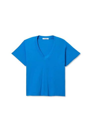 Perfect White Tee – Hendrix V-Neck Tee in Cobalt