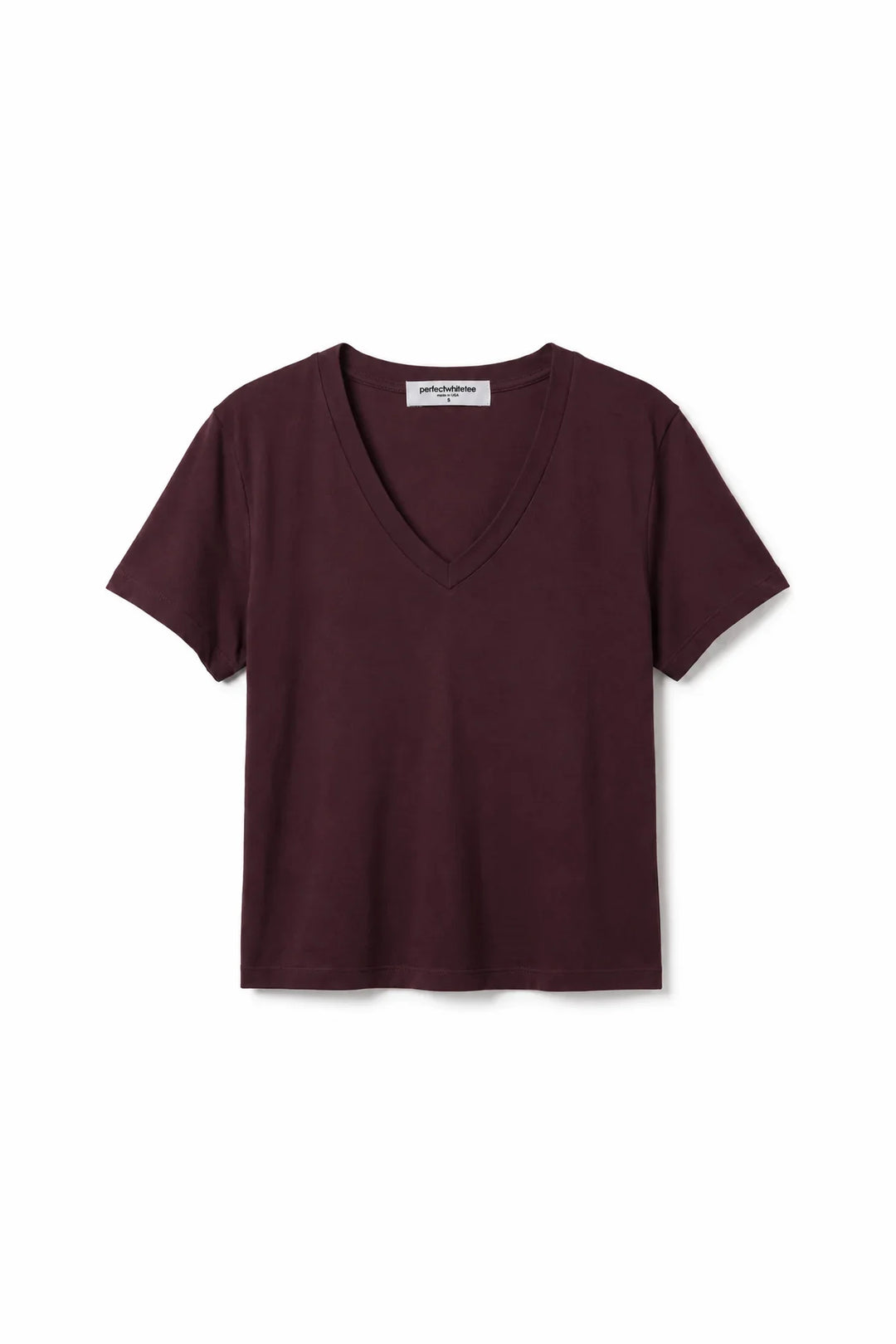 Perfect White Tee – Hendrix V-Neck Tee in Cherry Lacquer