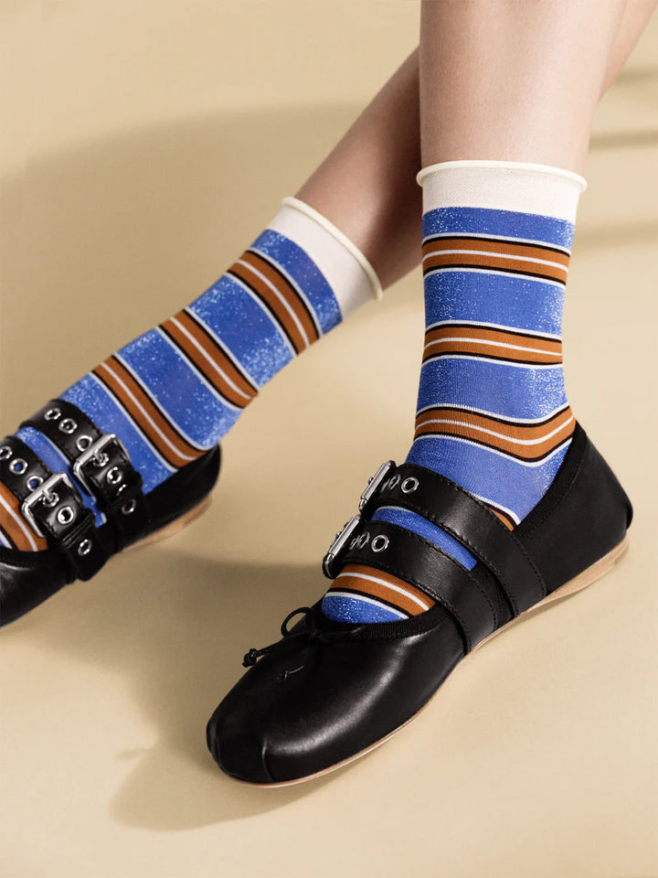 Hansel from Basel – 70s Stripe Crew in Blue