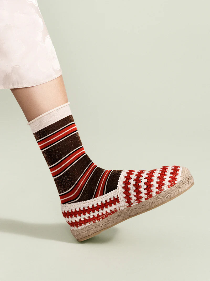 Hansel from Basel – 70s Stripe Crew in Brown
