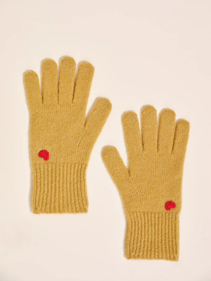 Hansel from Basel - Cashmere Heart Gloves in Amber