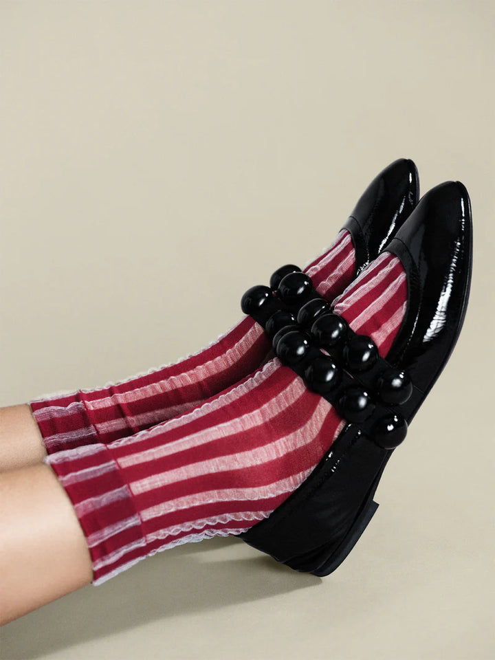 Hansel from Basel – Mykonos Sheer Crew in Merlot