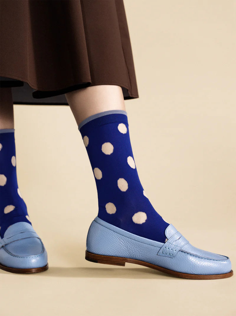 Hansel from Basel – Sheer Dot Crew in Cobalt