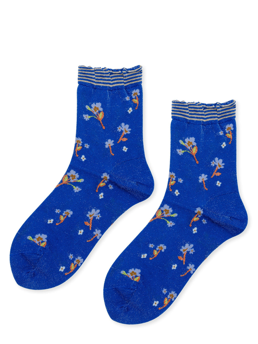 Hansel from Basel – Lumiesta Floral Short Crew in Cobalt