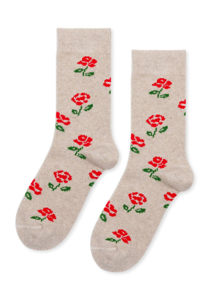Hansel from Basel – Sporatic Rose Cashmere Crew in Oatmeal