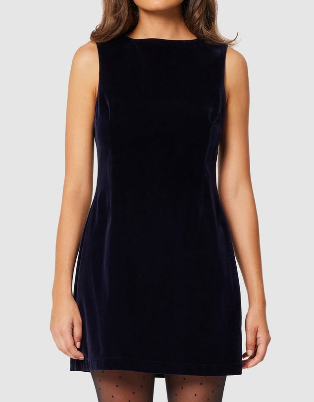 Rollas – Shift Dress in Velvet Navy