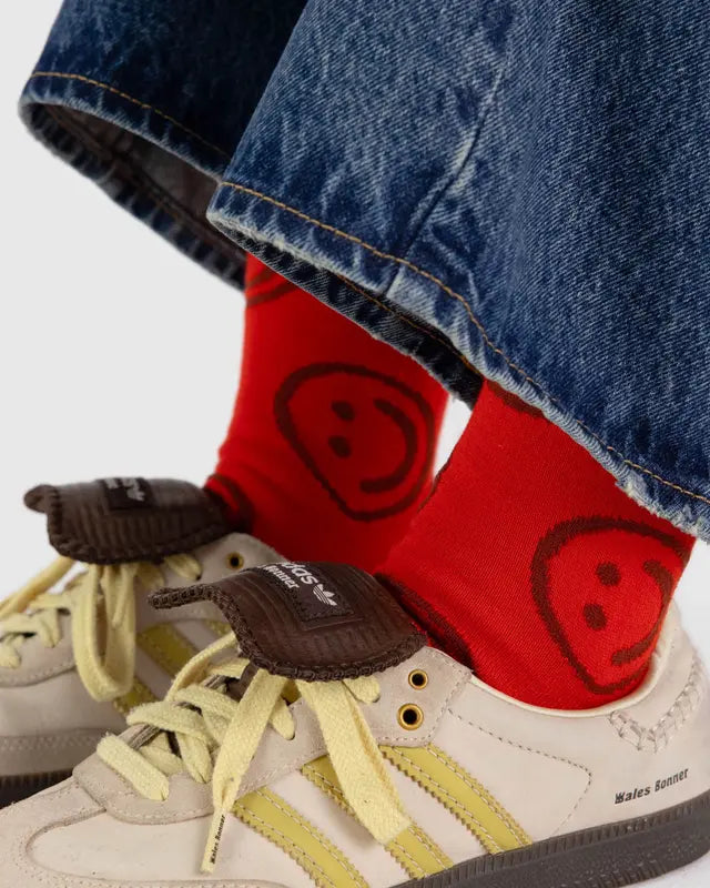 BAGGU - Crew Sock in Red Happy