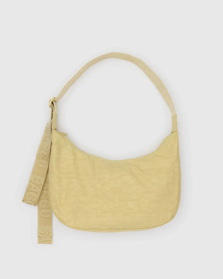 BAGGU - Medium Nylon Crescent Bag in Butter